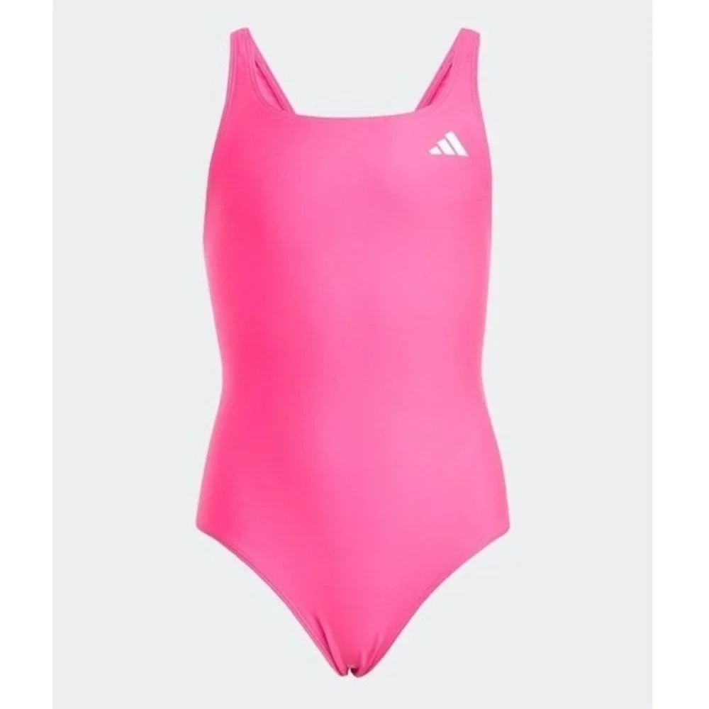Adidas Girls One Piece Swimsuit Pink Athletic Training Swimwear Size‎ L 13-14Y